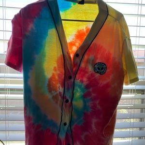 Tie Dye “Later Nerds” Alien Jersey Style Top